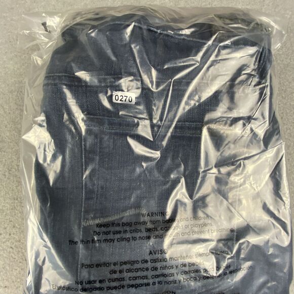 7 For All Mankind Jeans Mens 34x30 Blue Button Fly Denim Nate Bootcut Distressed - Picture 9 of 9